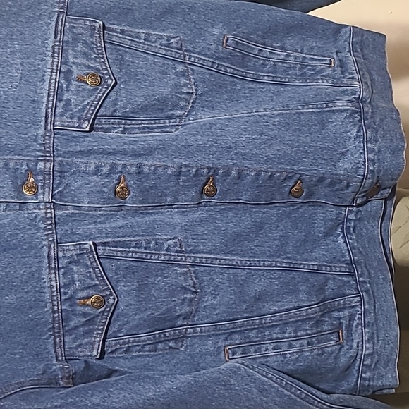 VANTAGE MEN'S COWBOY CUT WESTERN UNLINED DENIM JACKET - Picture 5 of 9